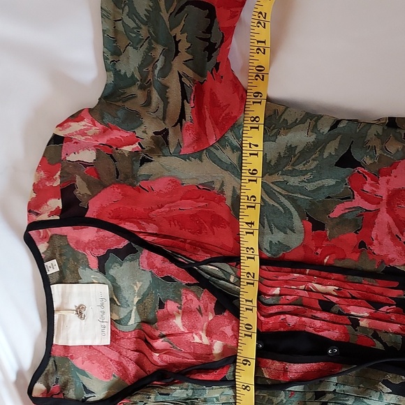 Anthropology One Fine Day Women's Sheer Jacket Top Black Floral Buttoned… - Picture 6 of 10